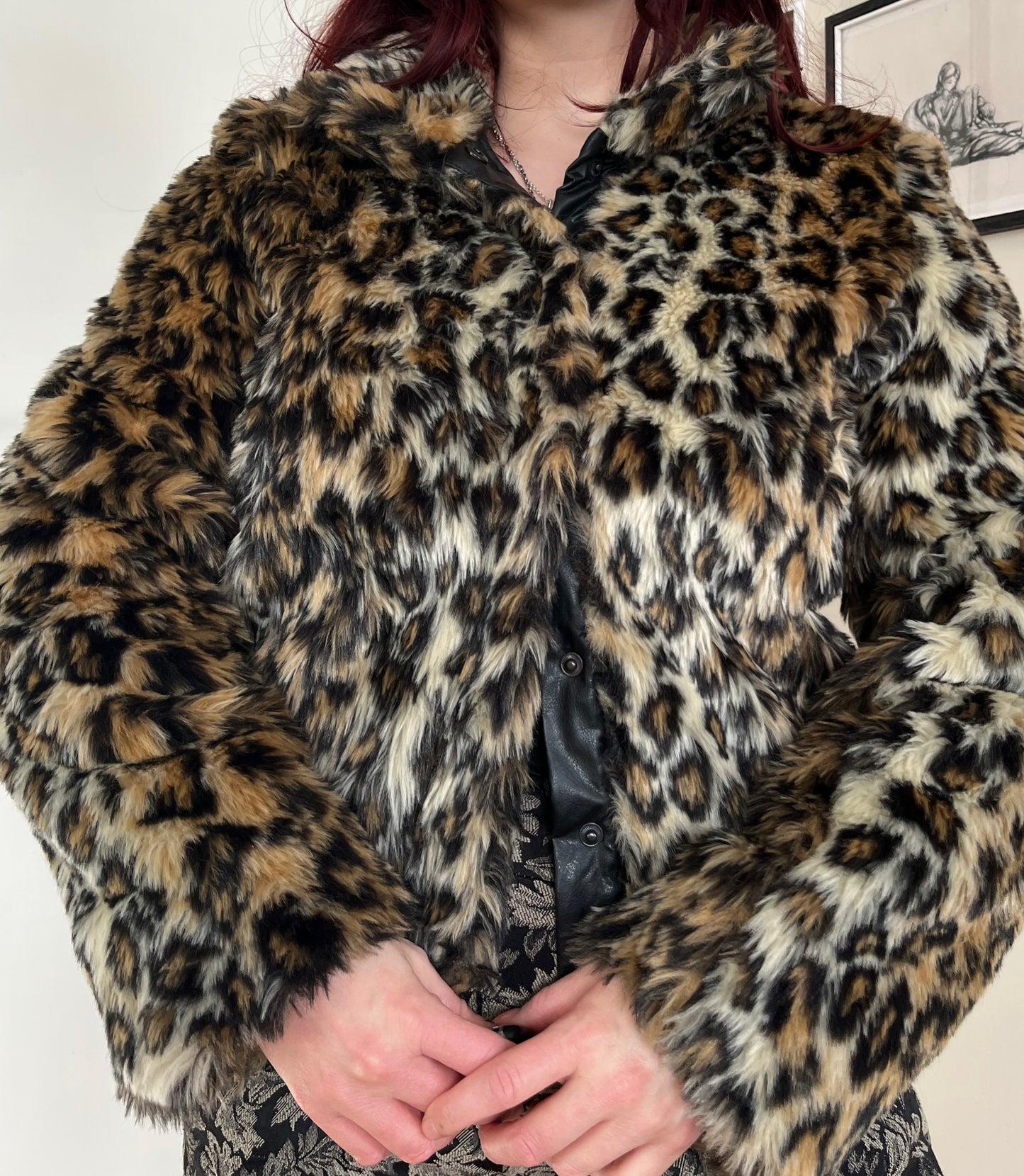 Leopard Print Coat UK 12