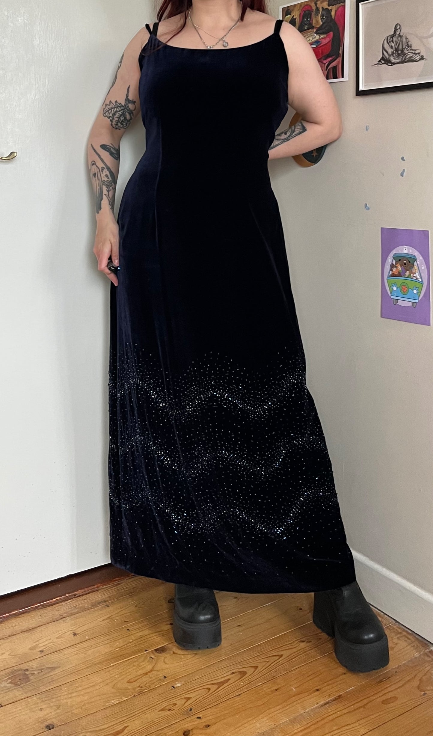 Laura Ashley Velvet Dress UK 16-18