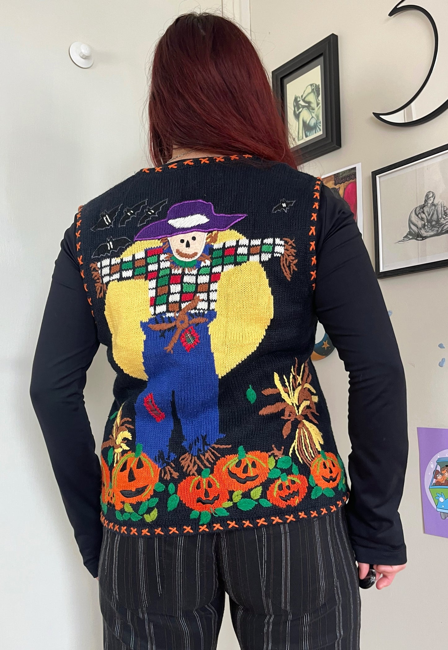Luna 1990s Halloween Sweater Vest M