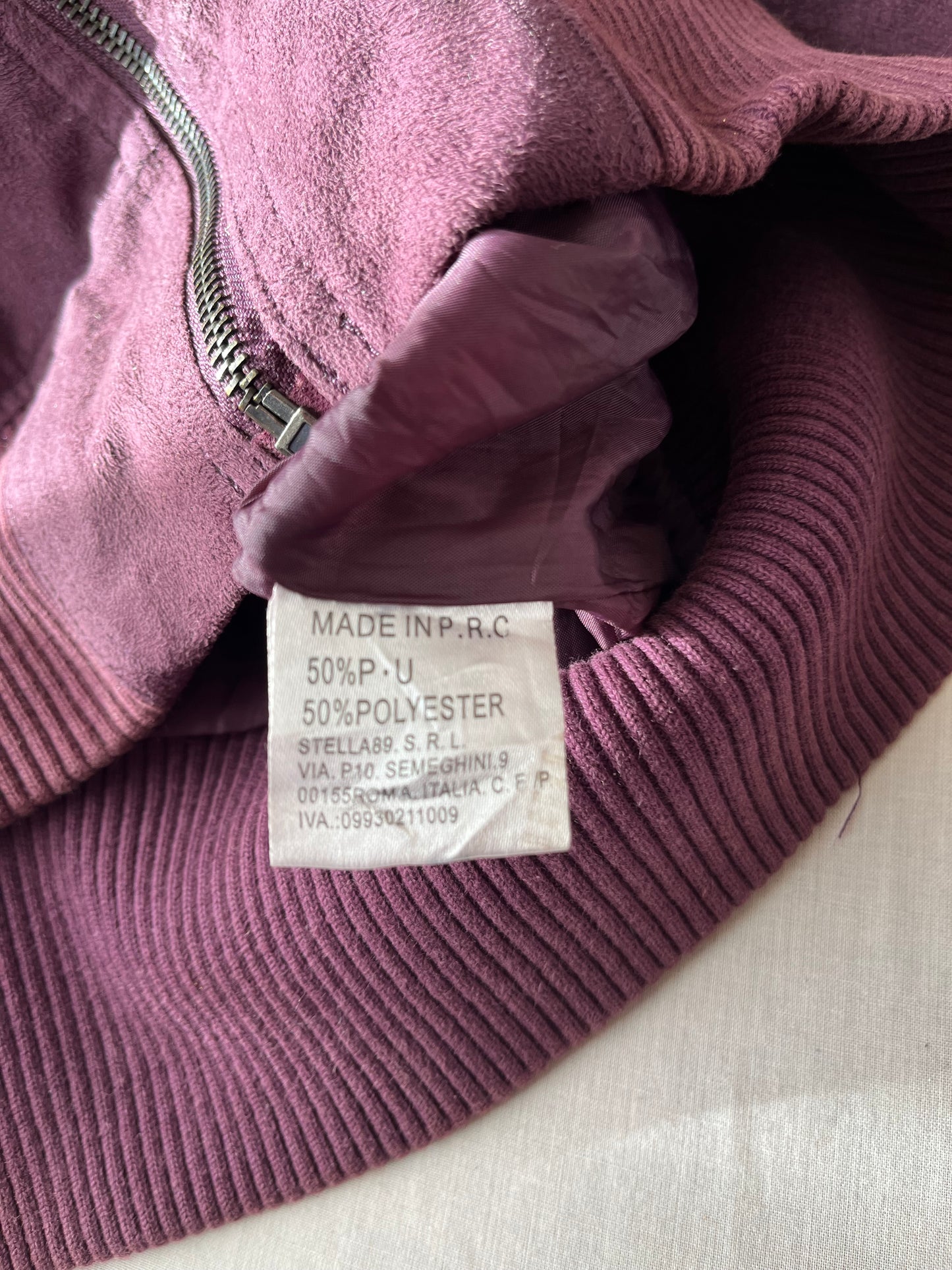 Purple Bomber Jacket - Size M