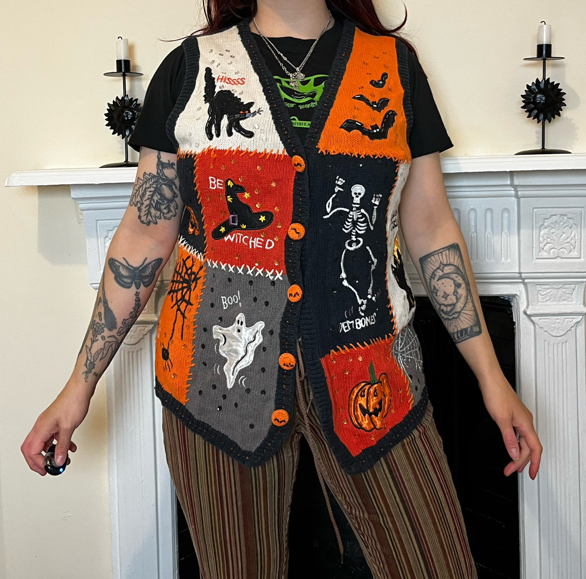 Halloween Sweater Vest M