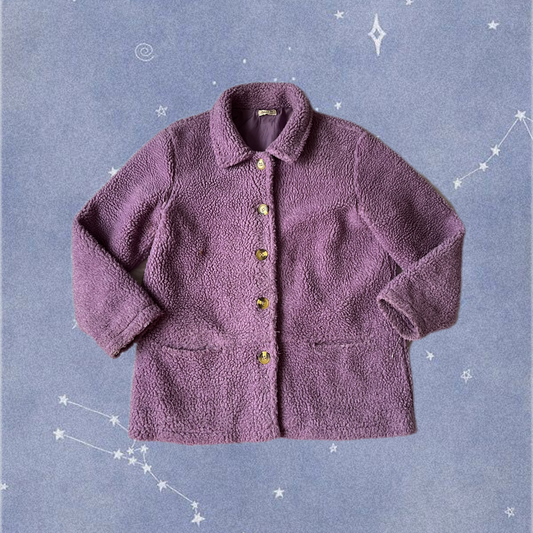 Purple Teddy Coat UK 14-16