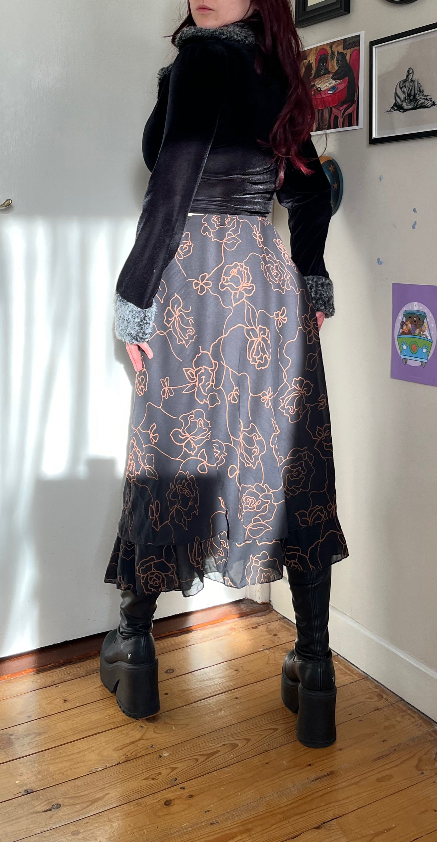 Black Mesh Skirt - UK 6-12