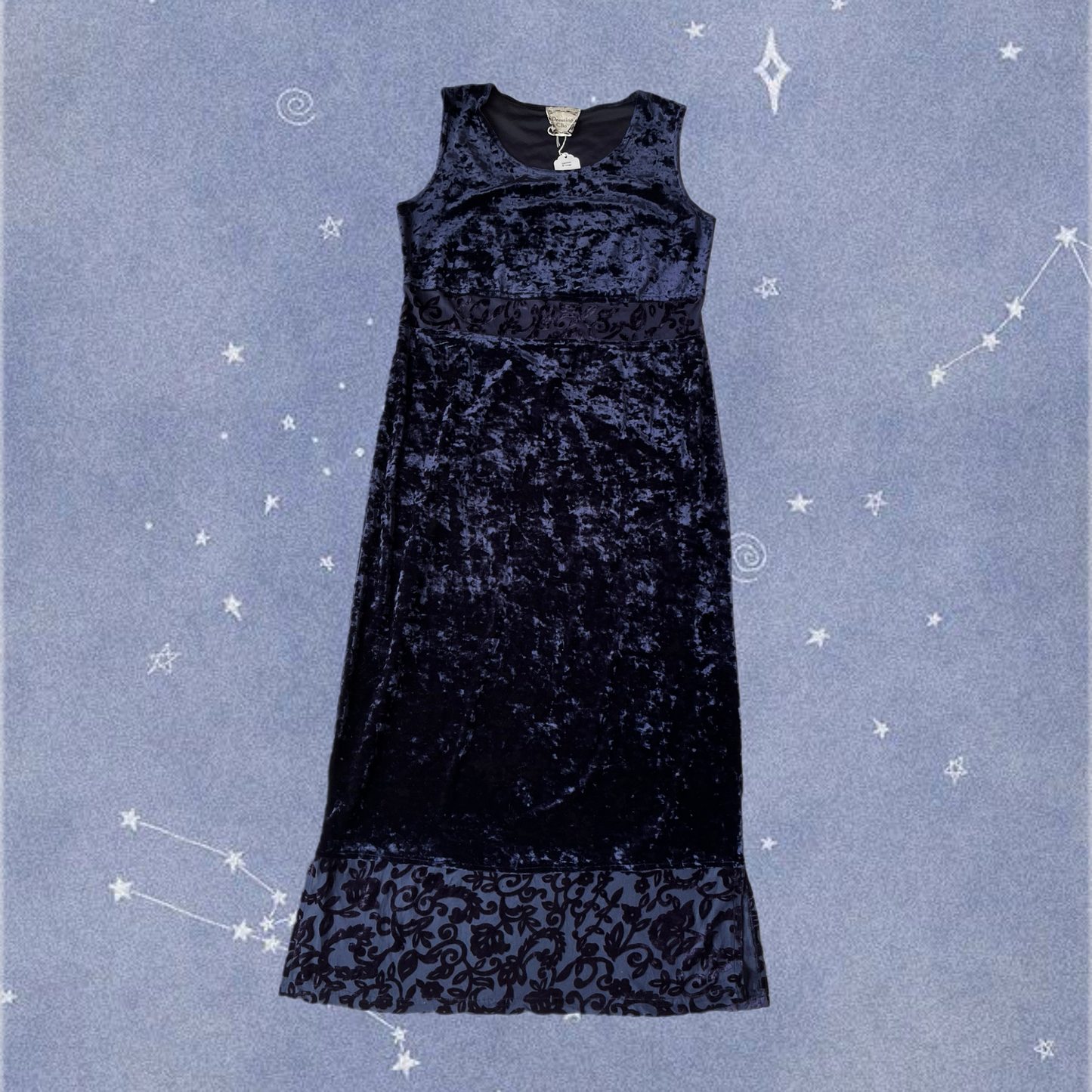 Blue Velvet Dress UK 14-16