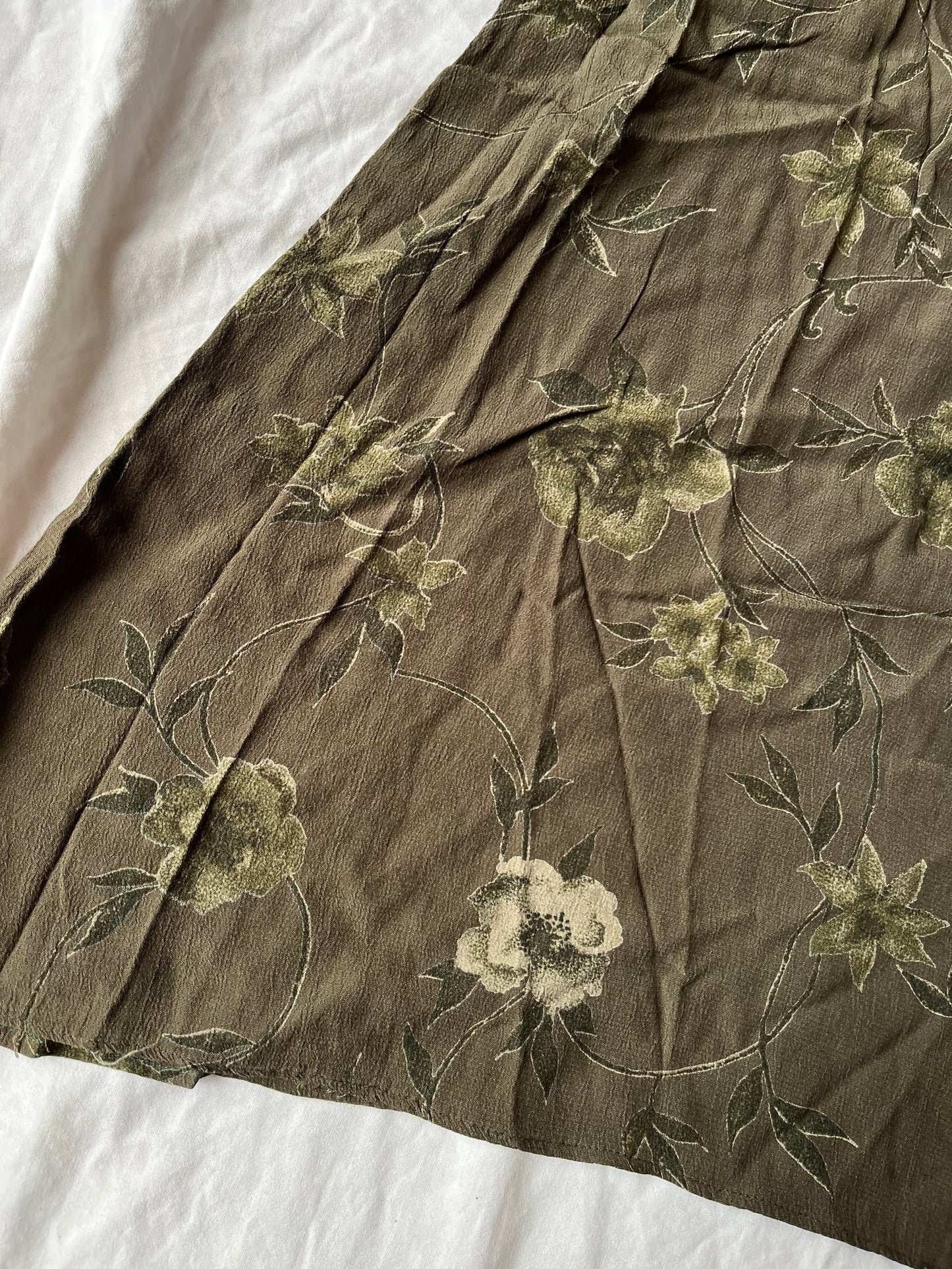 Green Floral Dress UK 12