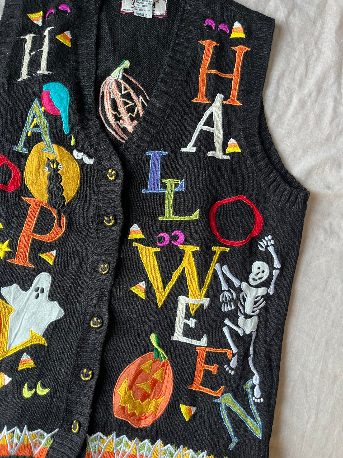 Samhain Celebrations 1990s Halloween Sweater Vest M