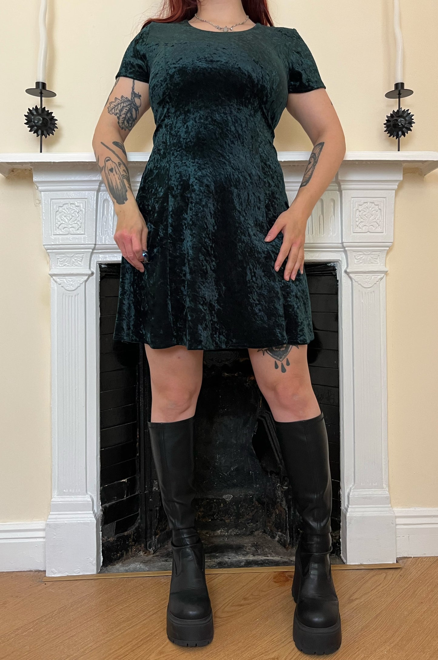 1990s Velvet Dress UK 10