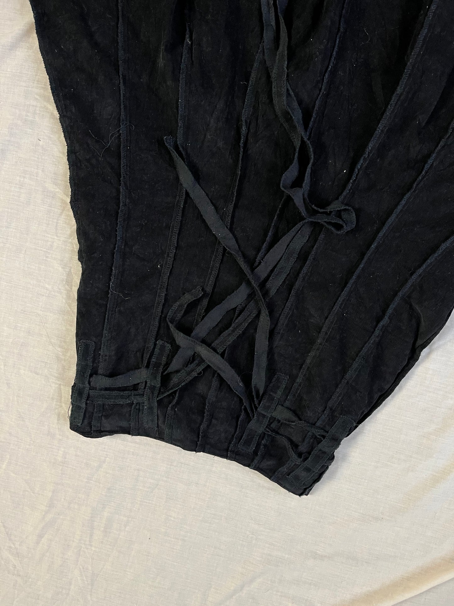 Black Corduroy Maxi Skirt UK 8