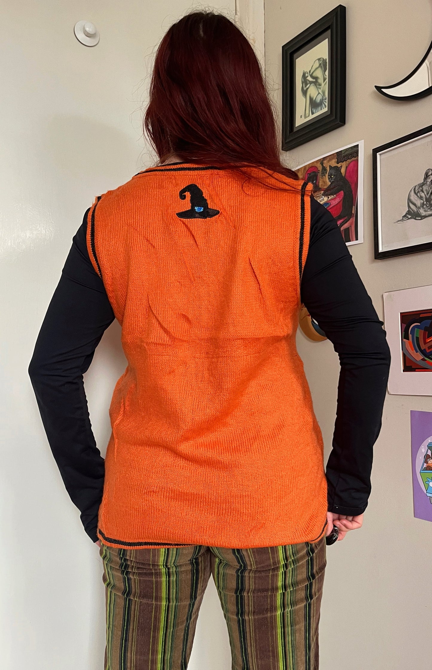 Toil and Trouble 2000s Halloween Sweater Vest M