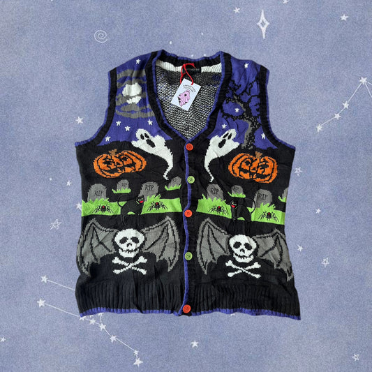 Poison 2000s Halloween Sweater Vest XL