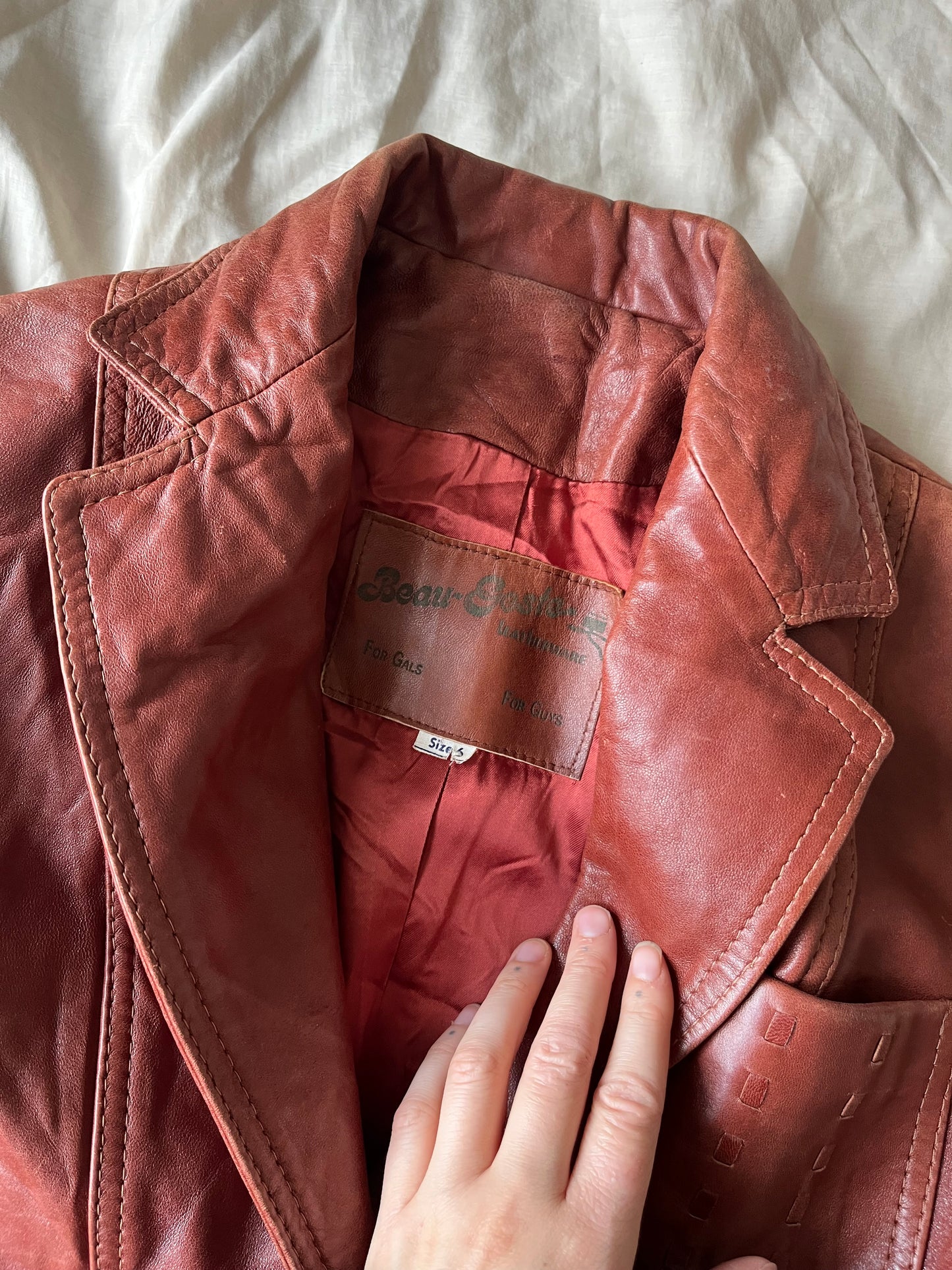 Lisa Leather Jacket UK 8