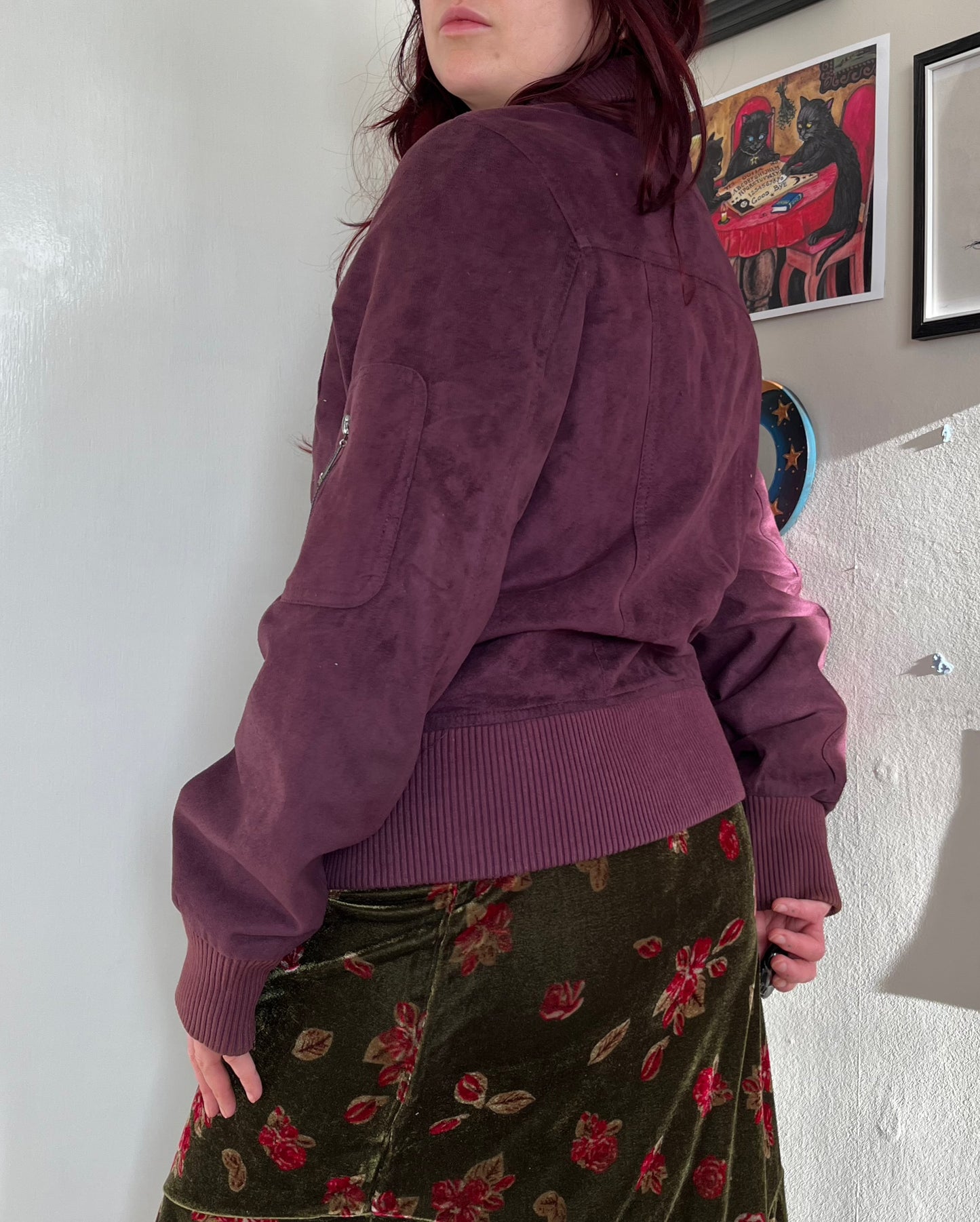 Purple Bomber Jacket - Size M