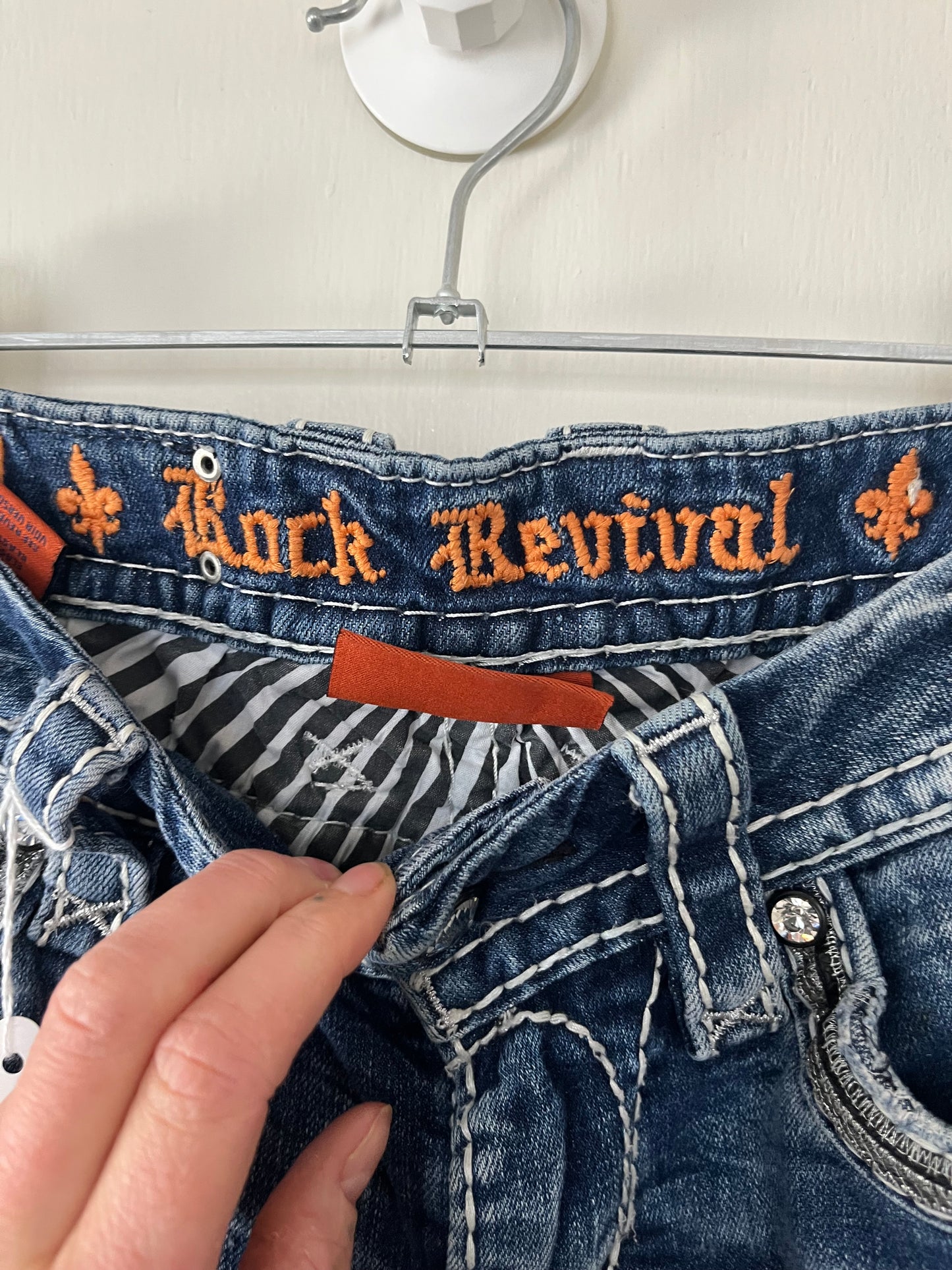 Y2K Rock Revival Jeans UK 6-8