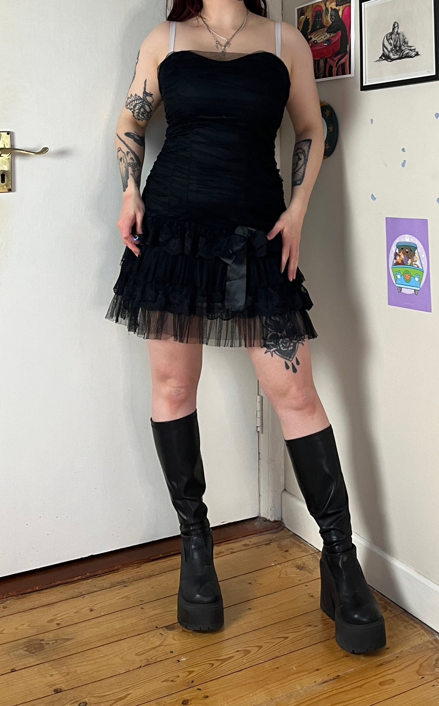 Gothic Bodycon Dress UK 8-10