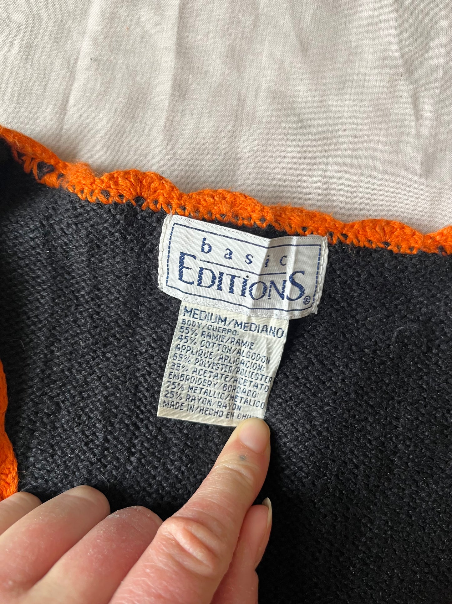 Happy Halloween 1990s Halloween Sweater Vest S