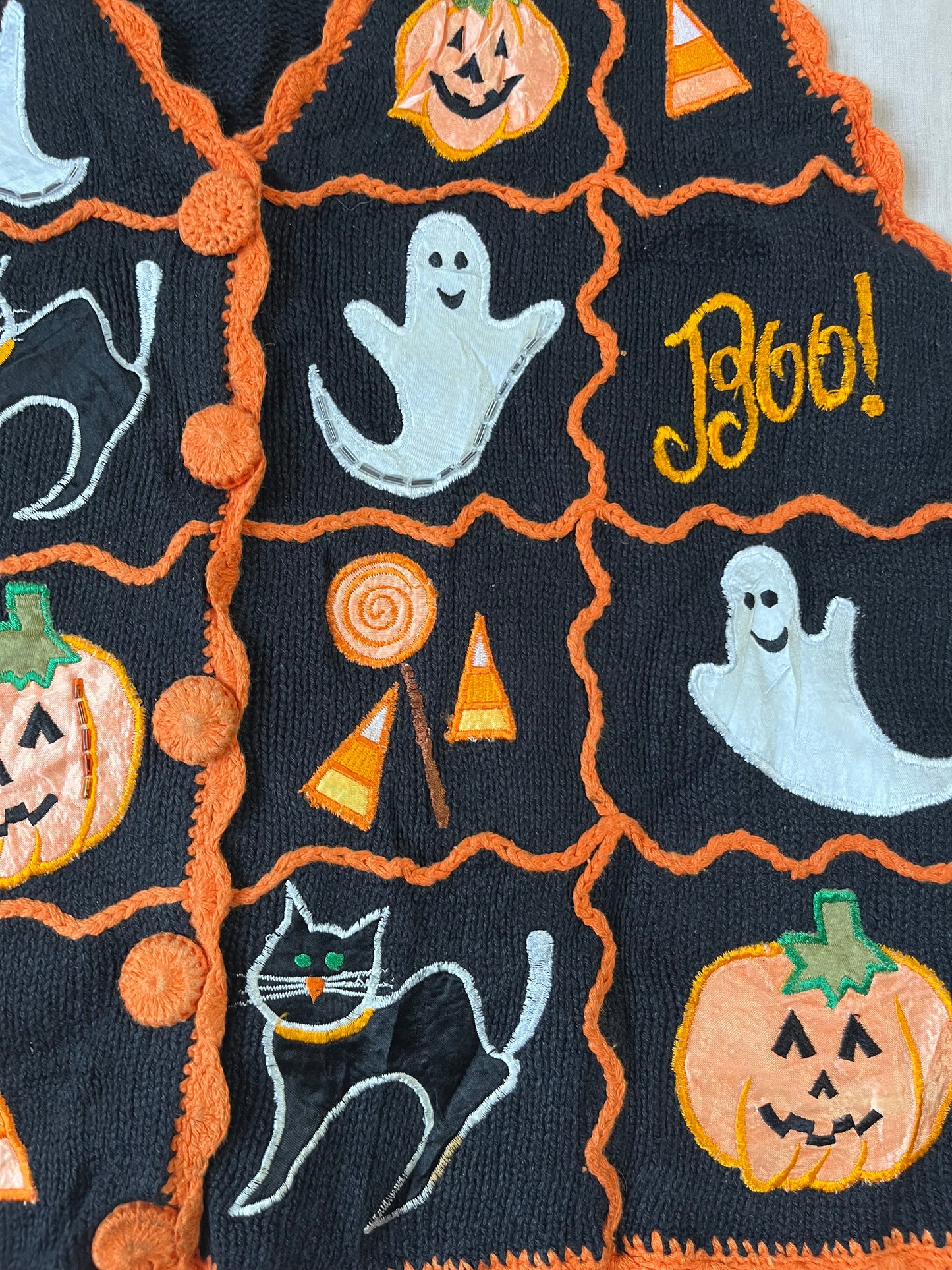 Crypt 1990s Halloween Sweater Vest M