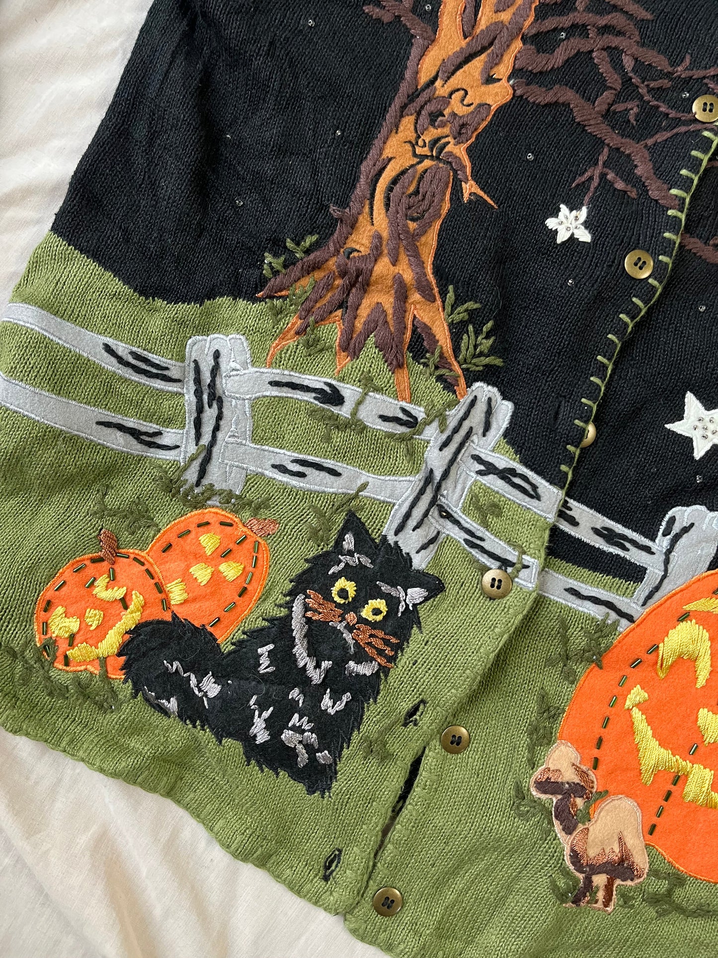 Witching Hour 1990s Halloween Cardigan L/XL