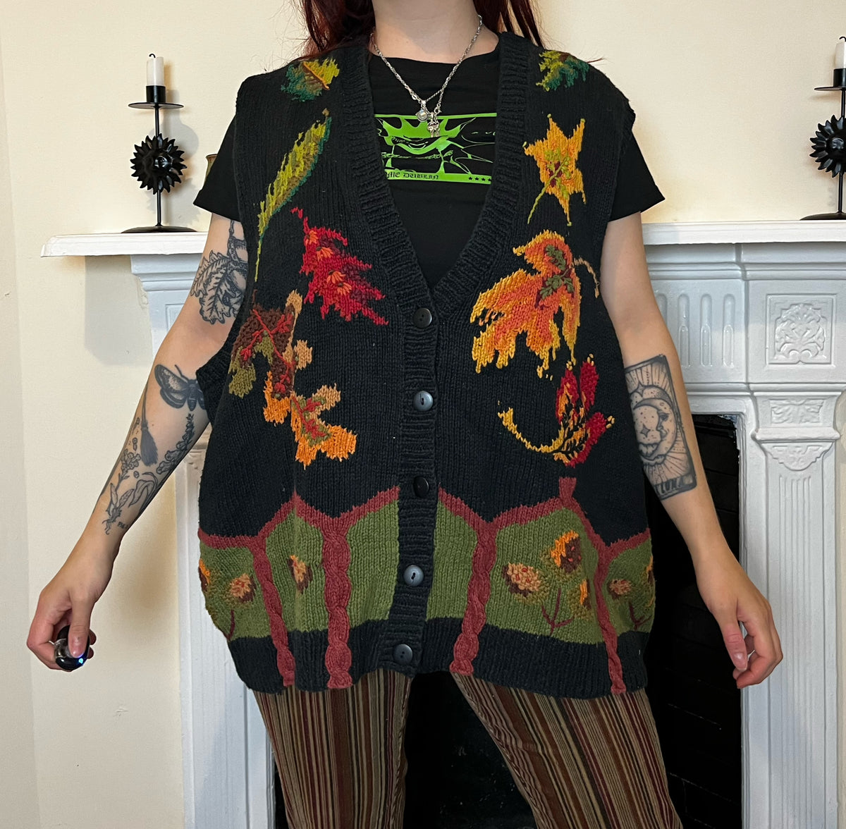 Autumn Leaves Sweater Vest XXL