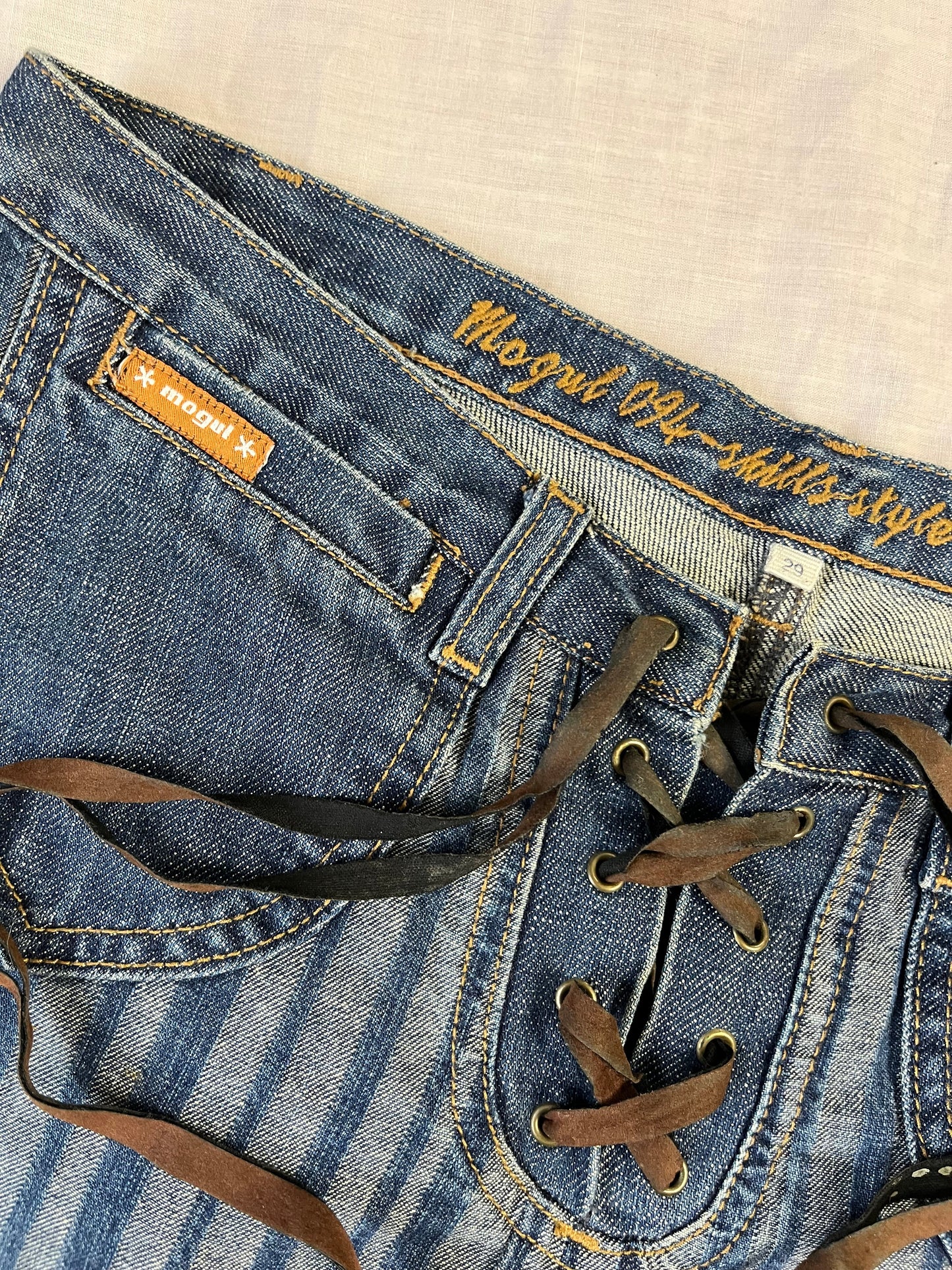 1990s Striped Jeans UK 8-10