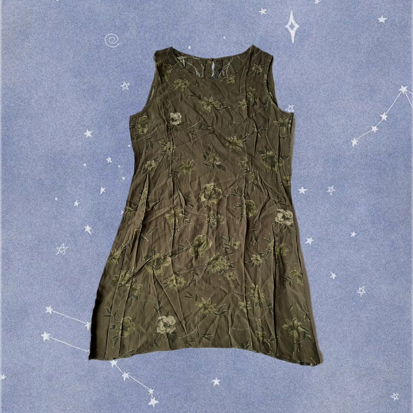 Green Floral Dress UK 12