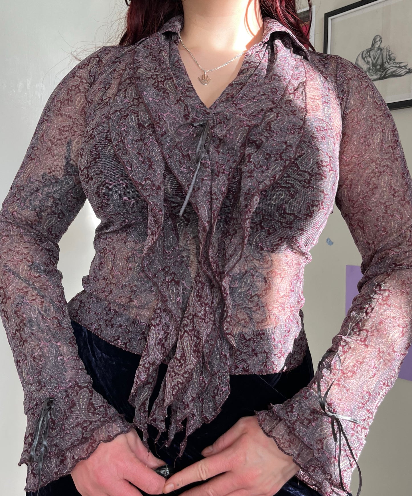 Purple Paisley Top - UK 8-10