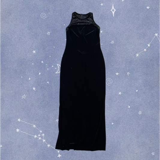 Black Velvet Dress UK 8-10
