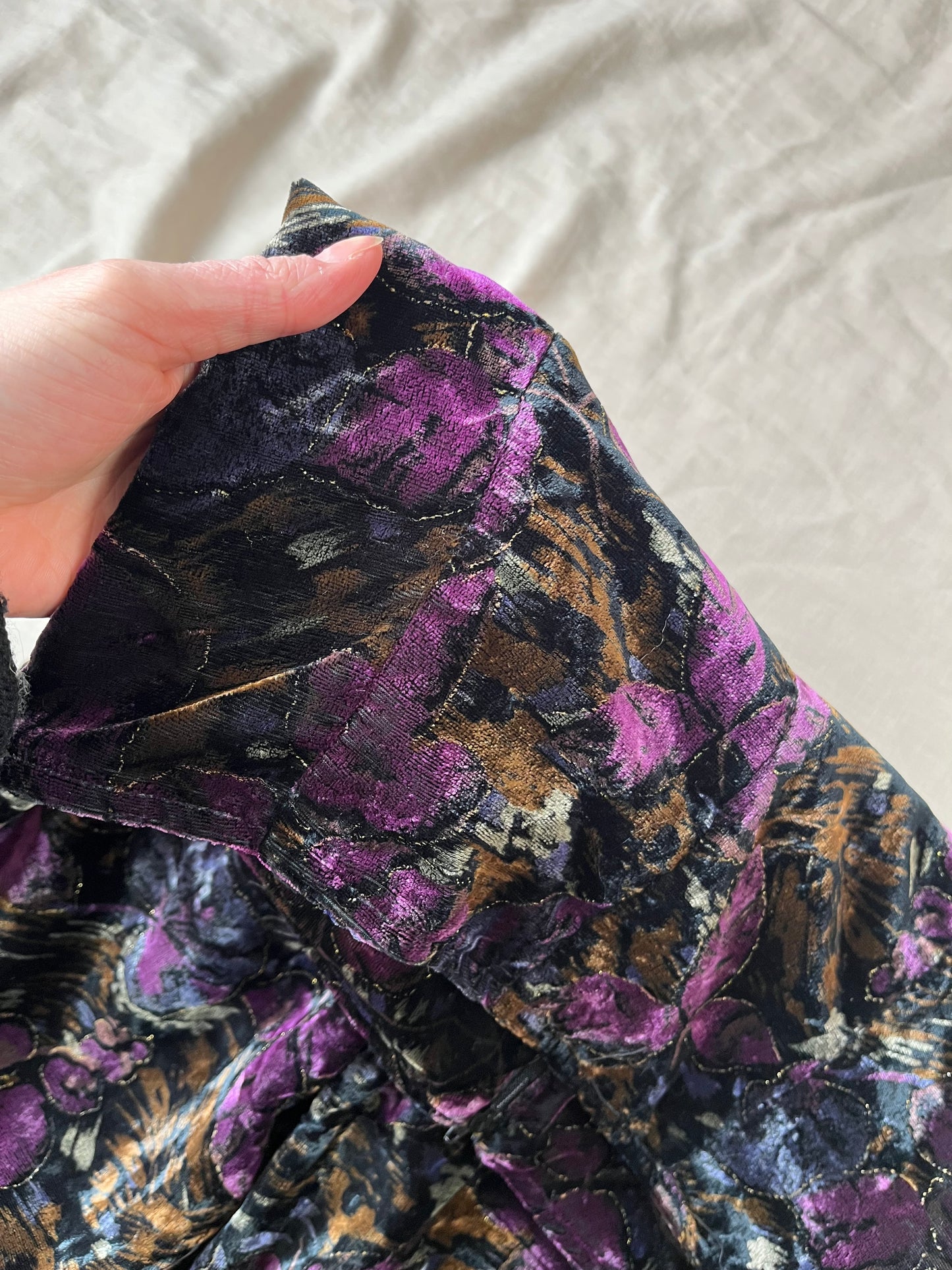 Purple Velvet Pants UK 10