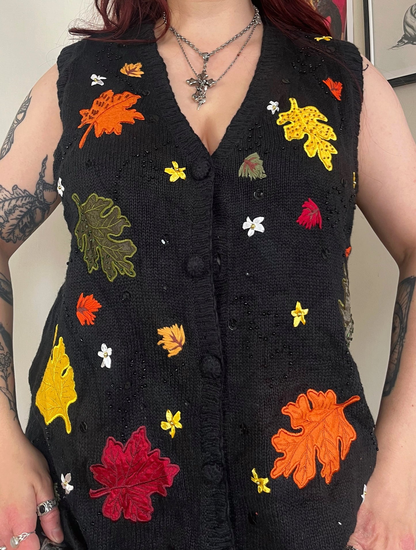 Falling Leaves Sweater Vest UK 6-18