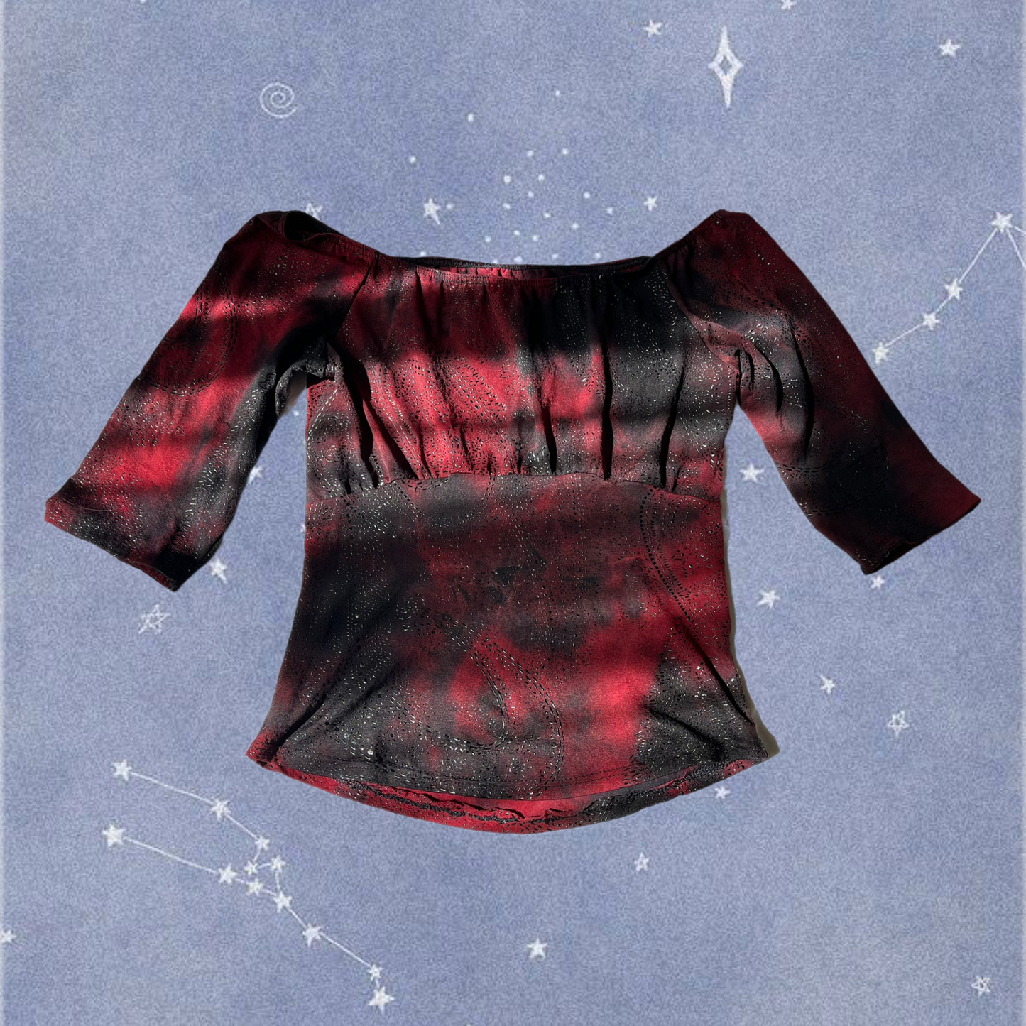 Red/Black Pattern Top UK 8-10