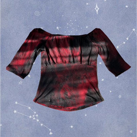 Red/Black Pattern Top UK 8-10