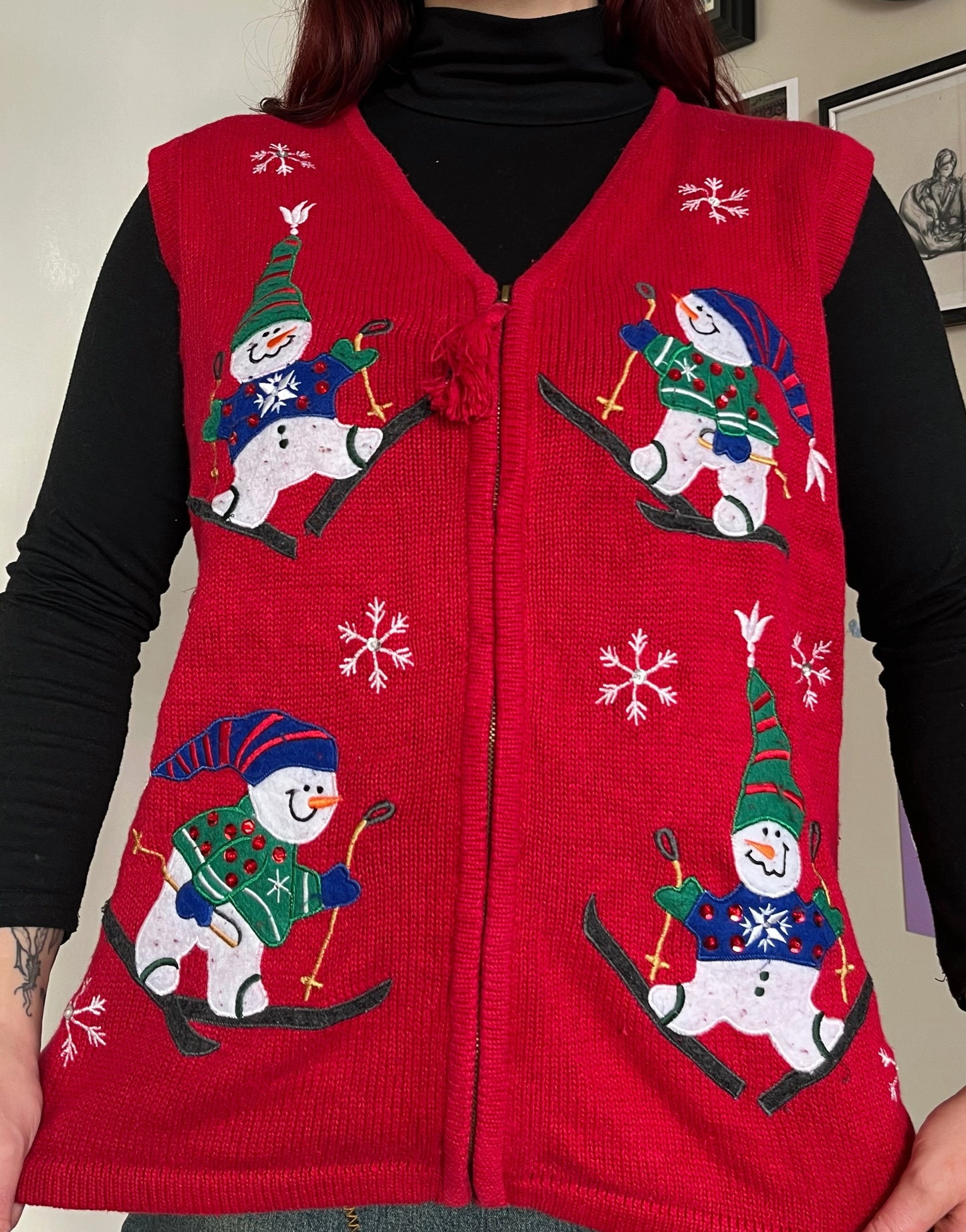 Let It Snow 1990s Sweater Vest UK 4-16/L