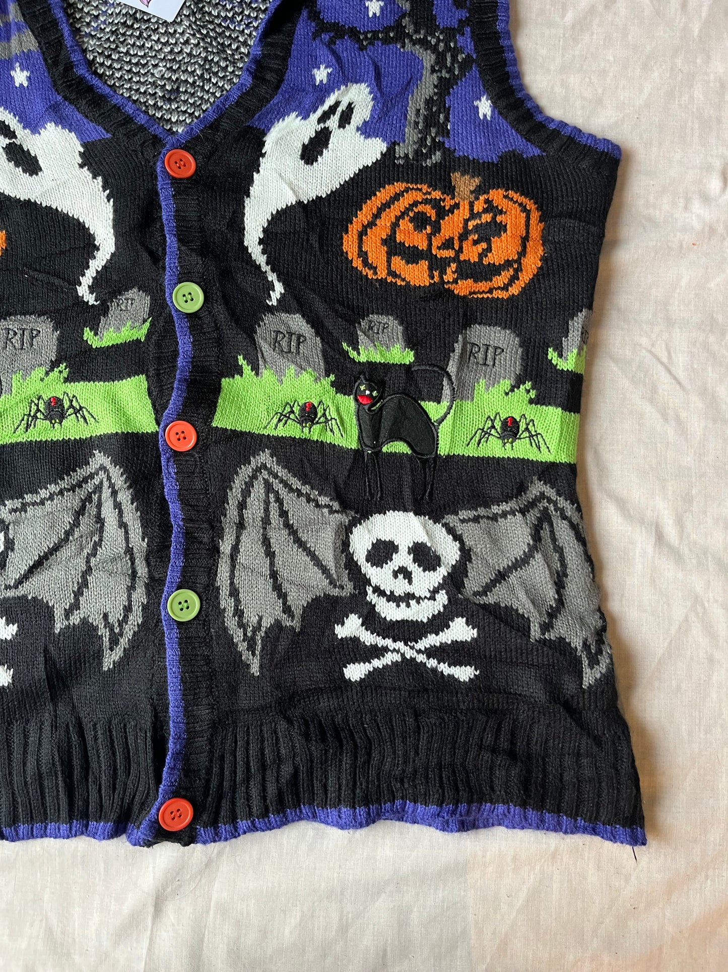 Poison 2000s Halloween Sweater Vest XL