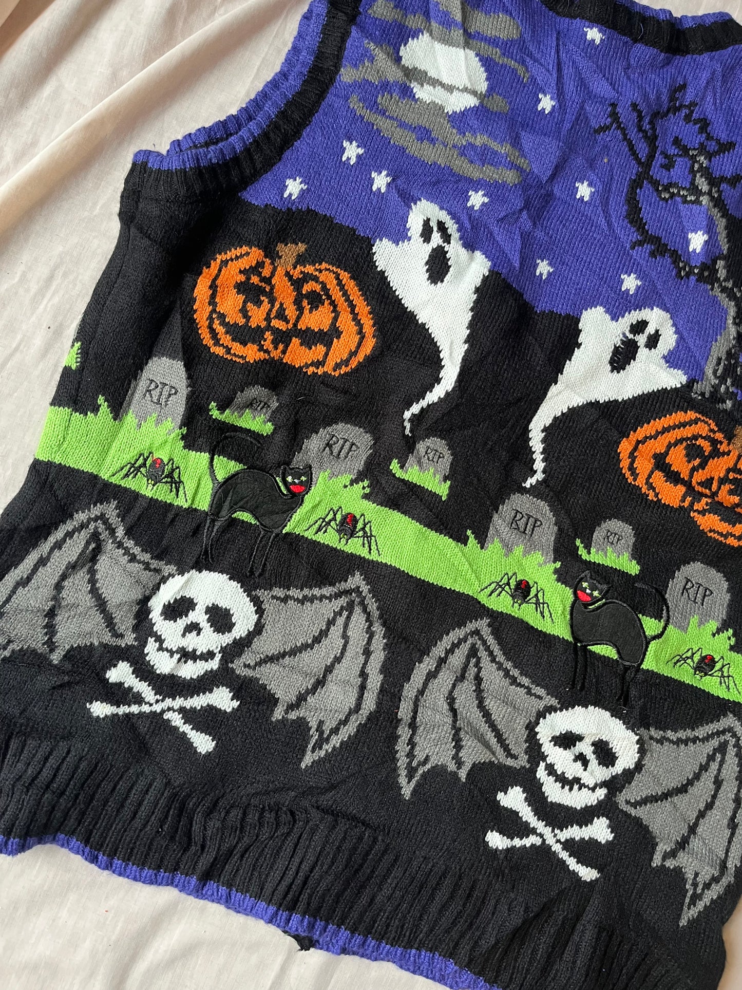 Poison 2000s Halloween Sweater Vest XL