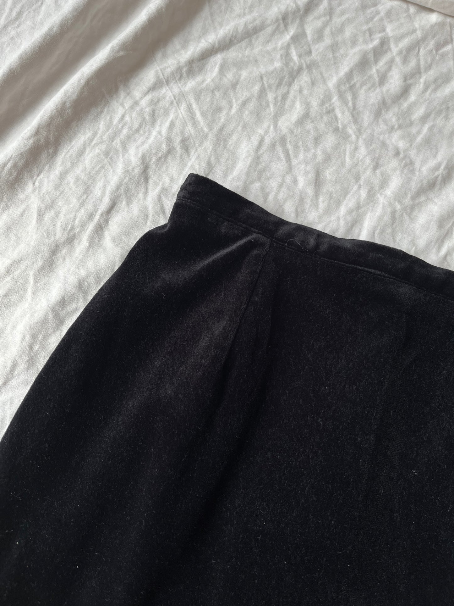 Black Velvet Skirt UK 10-12