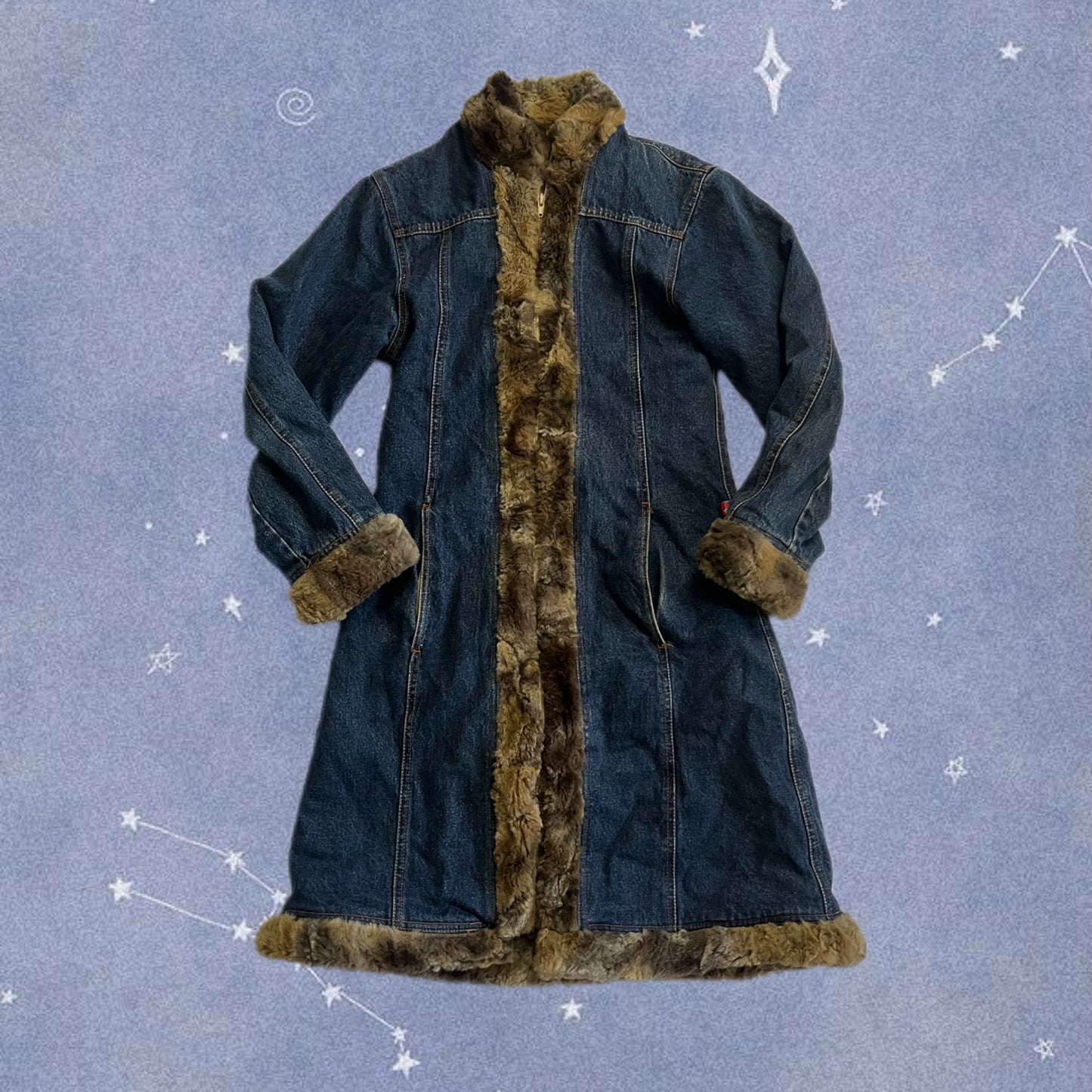 Sara Denim Afghan Coat UK 6-10/S