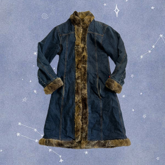 Sara Denim Afghan Coat UK 6-10/S