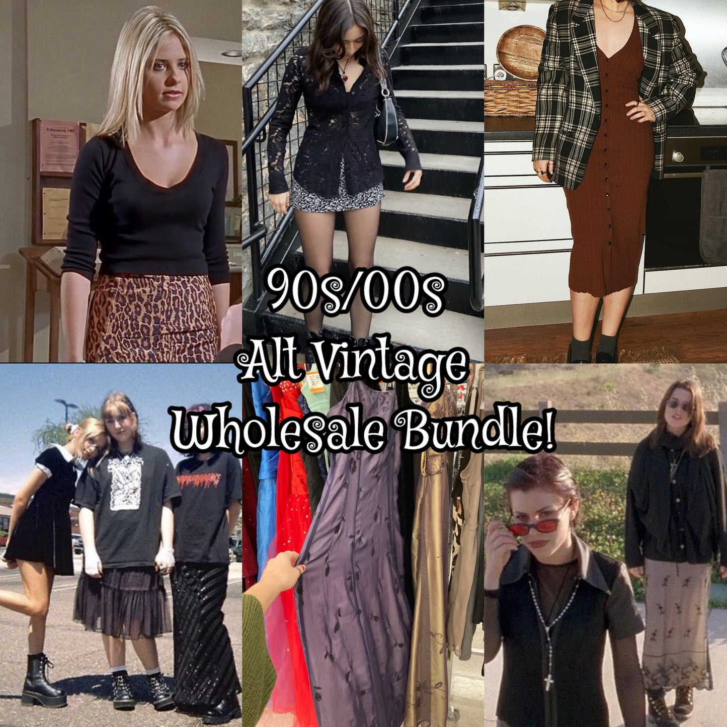 1990s & 2000s Vintage Alternative Wholesale Bundle - 45 Pieces