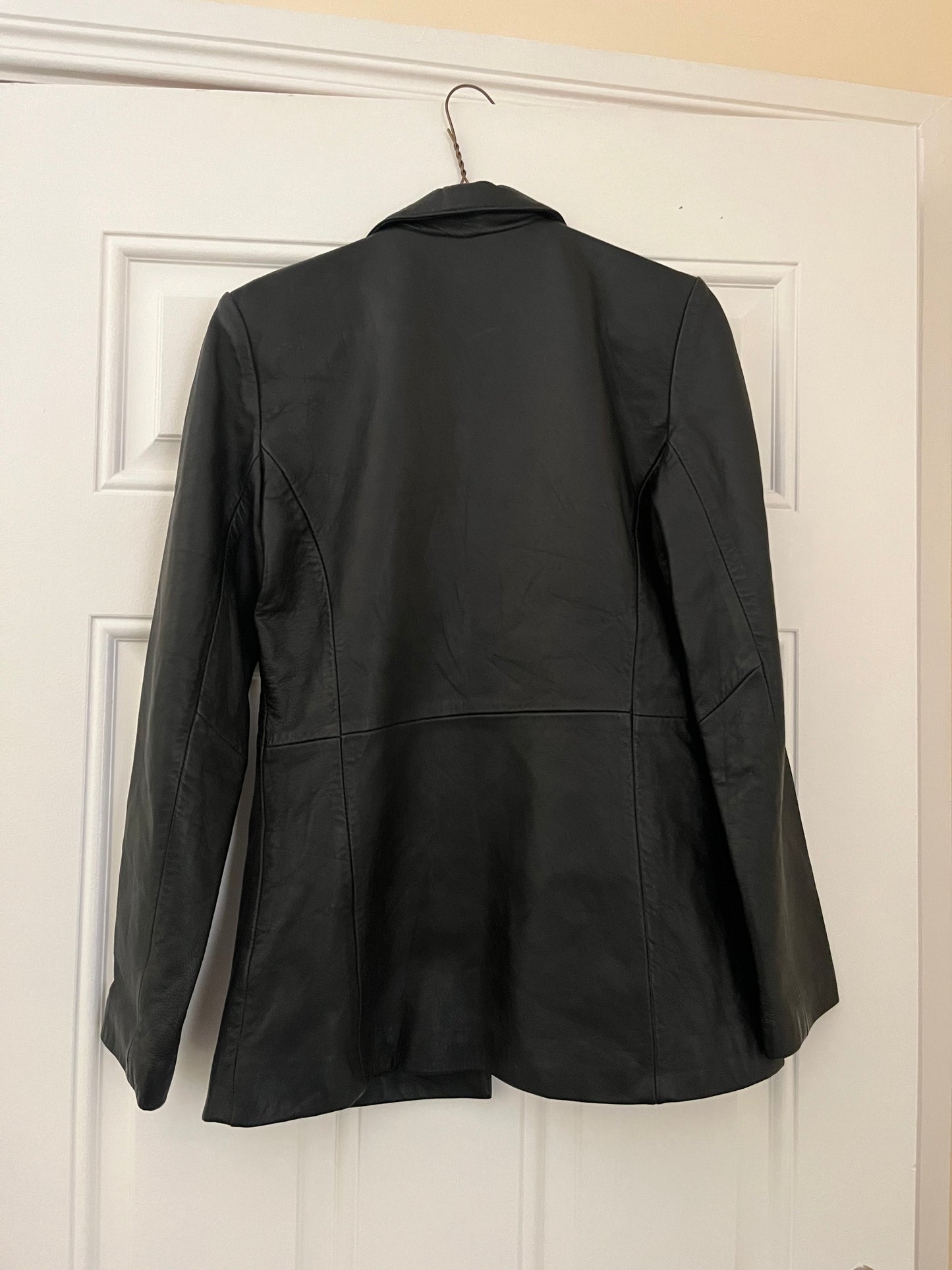 Black Leather Jacket UK 6