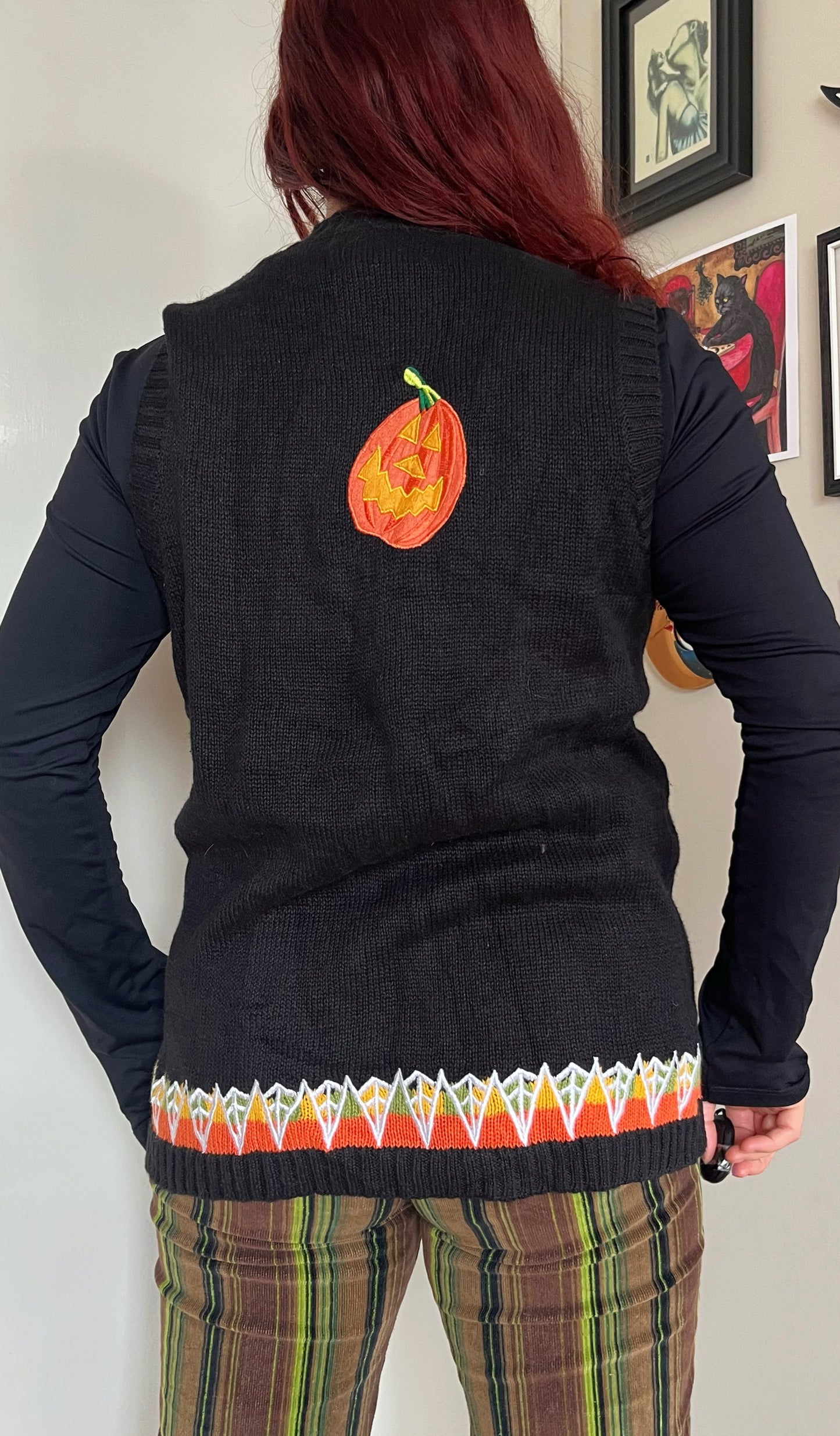 Samhain Celebrations 1990s Halloween Sweater Vest M