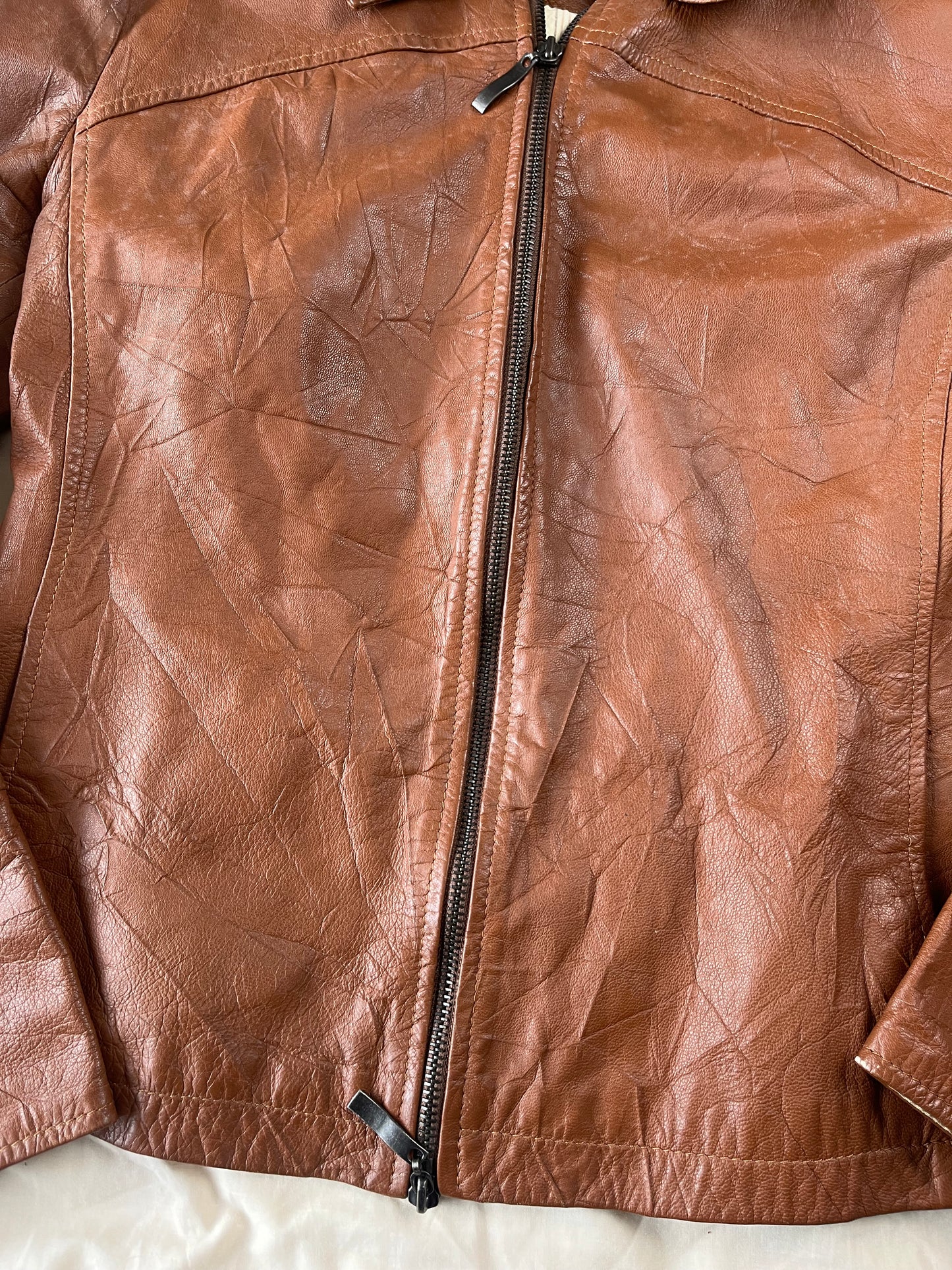 Camille Leather Jacket UK 8