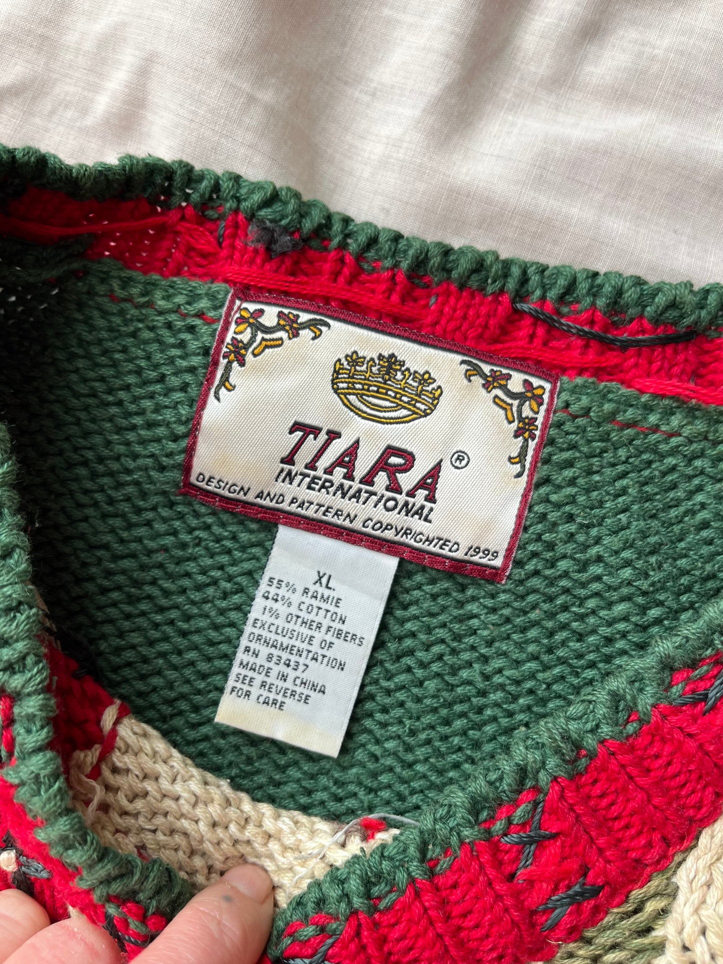 Mulled Wine 1990s Jumper UK 4-16/L