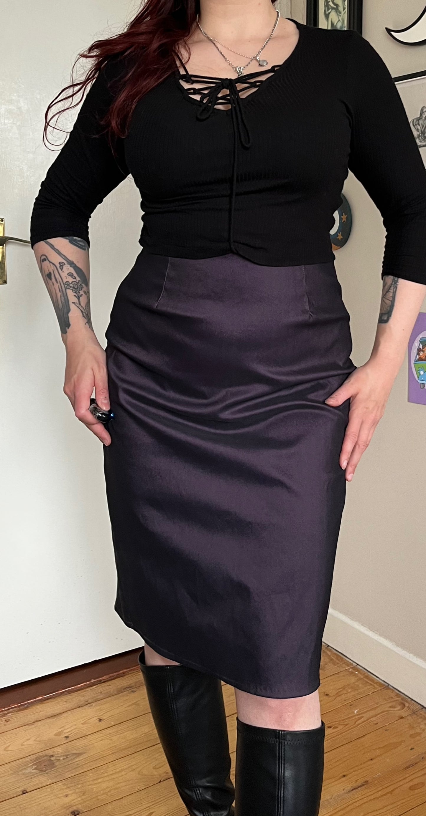 Purple New Look Skirt UK 12
