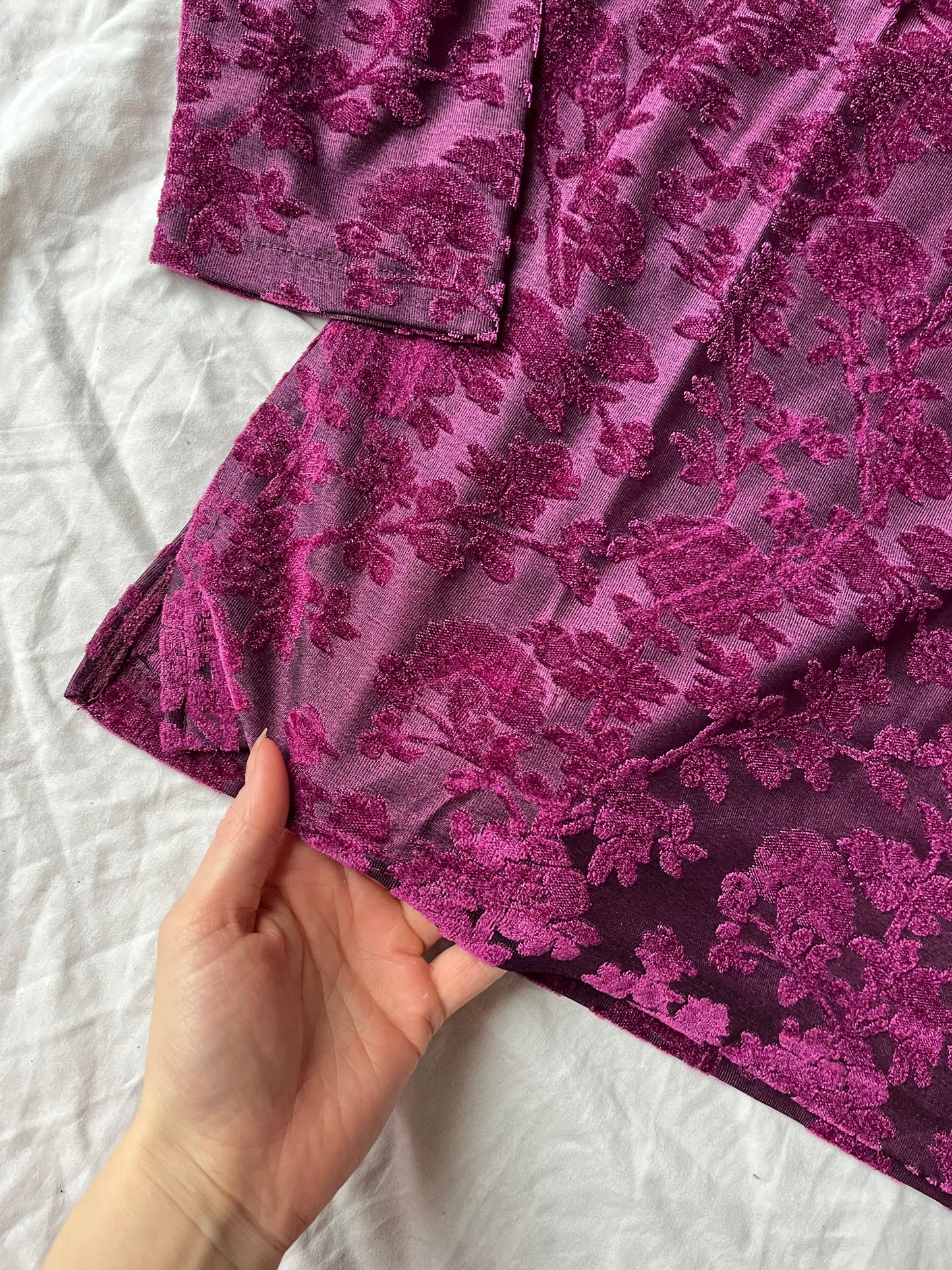 Devore Velvet Top UK 14