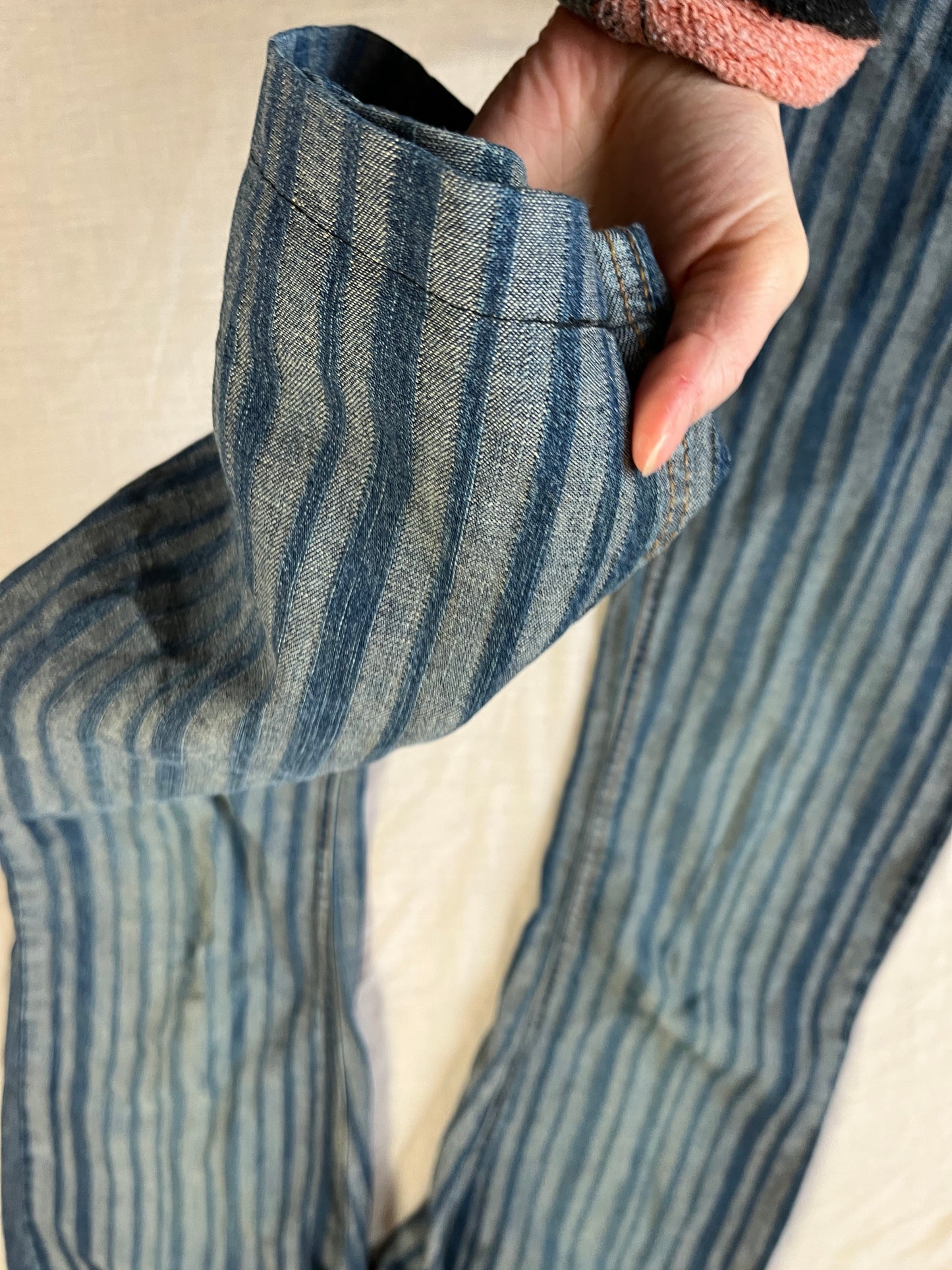 1990s Striped Jeans UK 8-10
