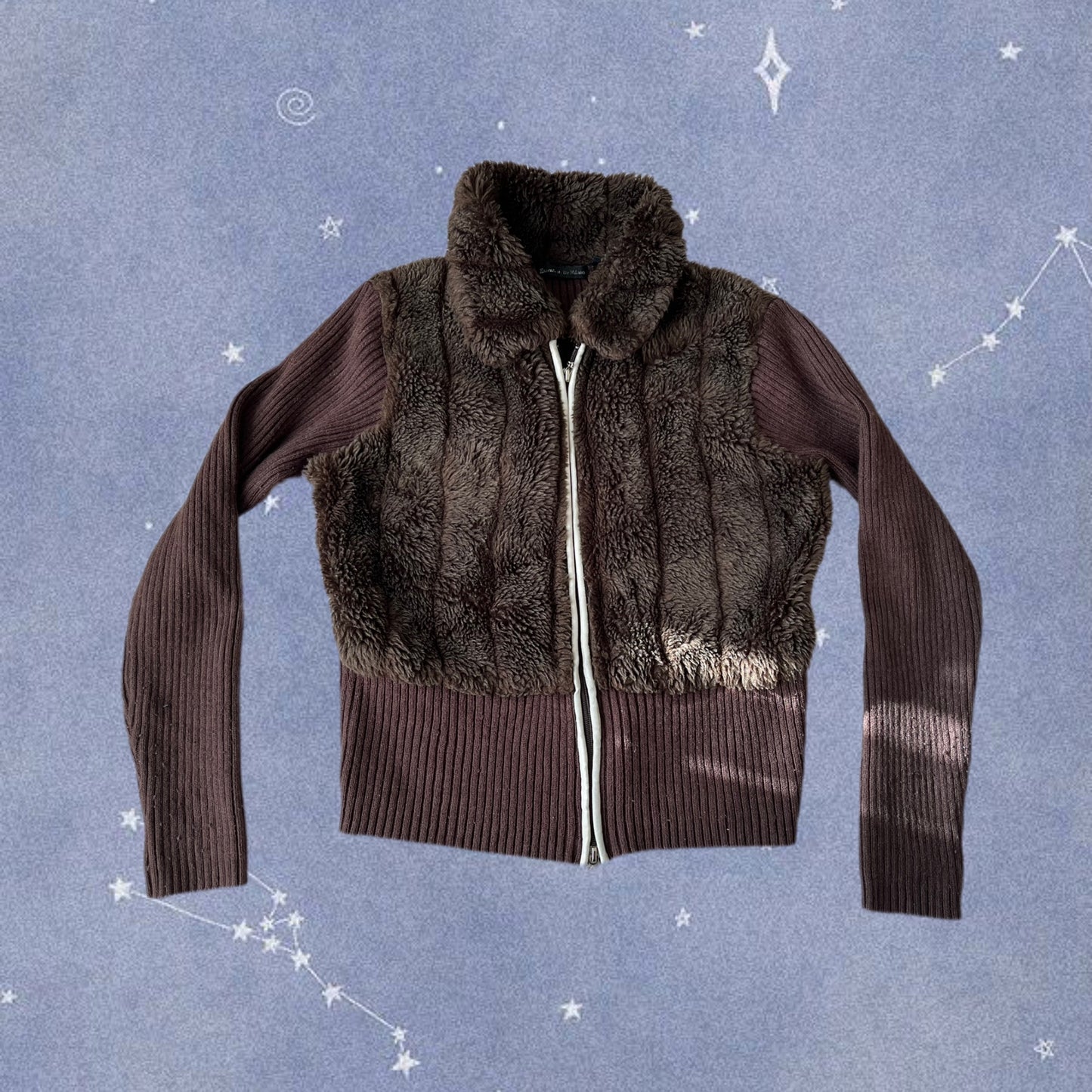 Brown Fluffy Cardigan - UK 6-12