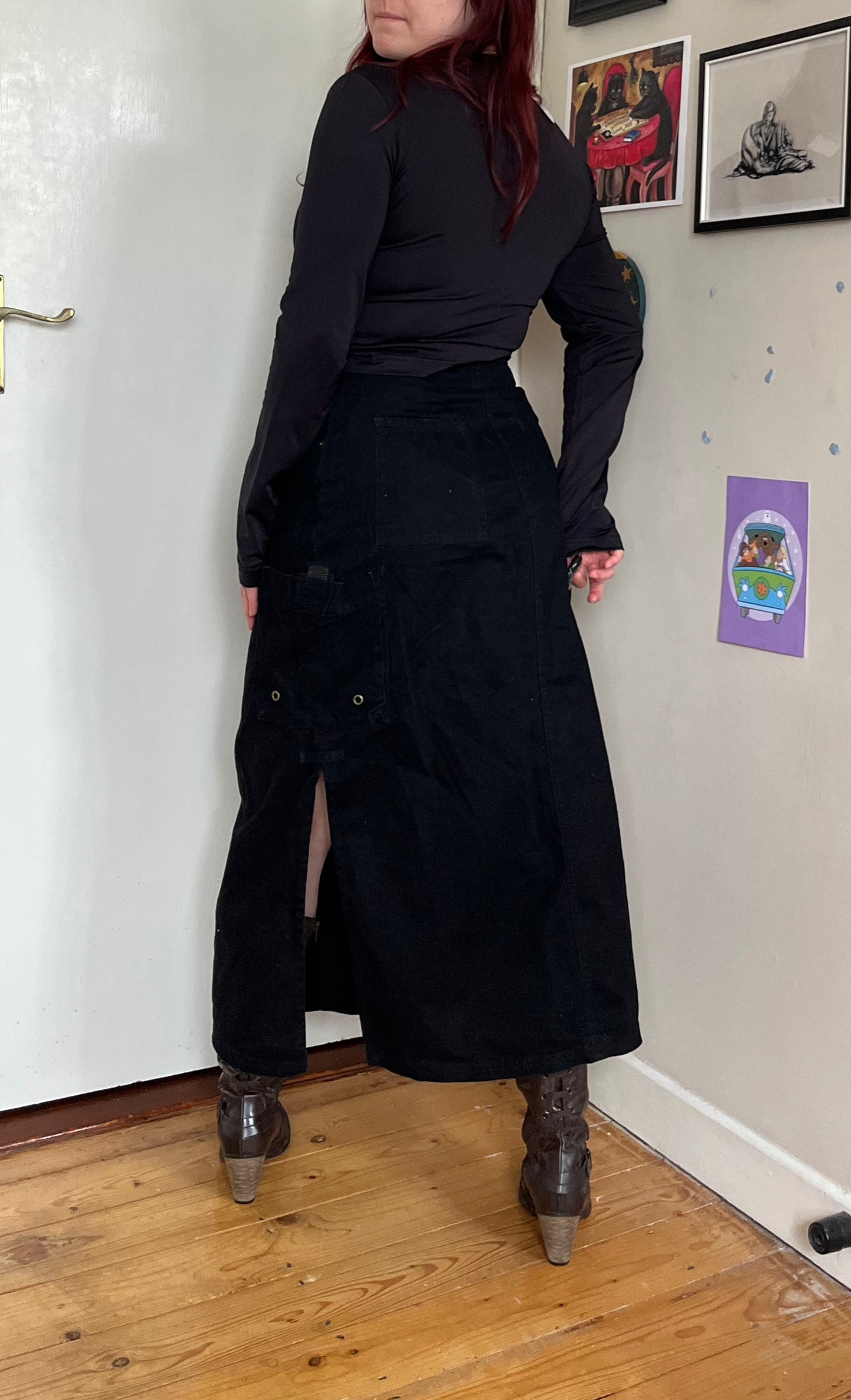 Denim Maxi Skirt UK 12