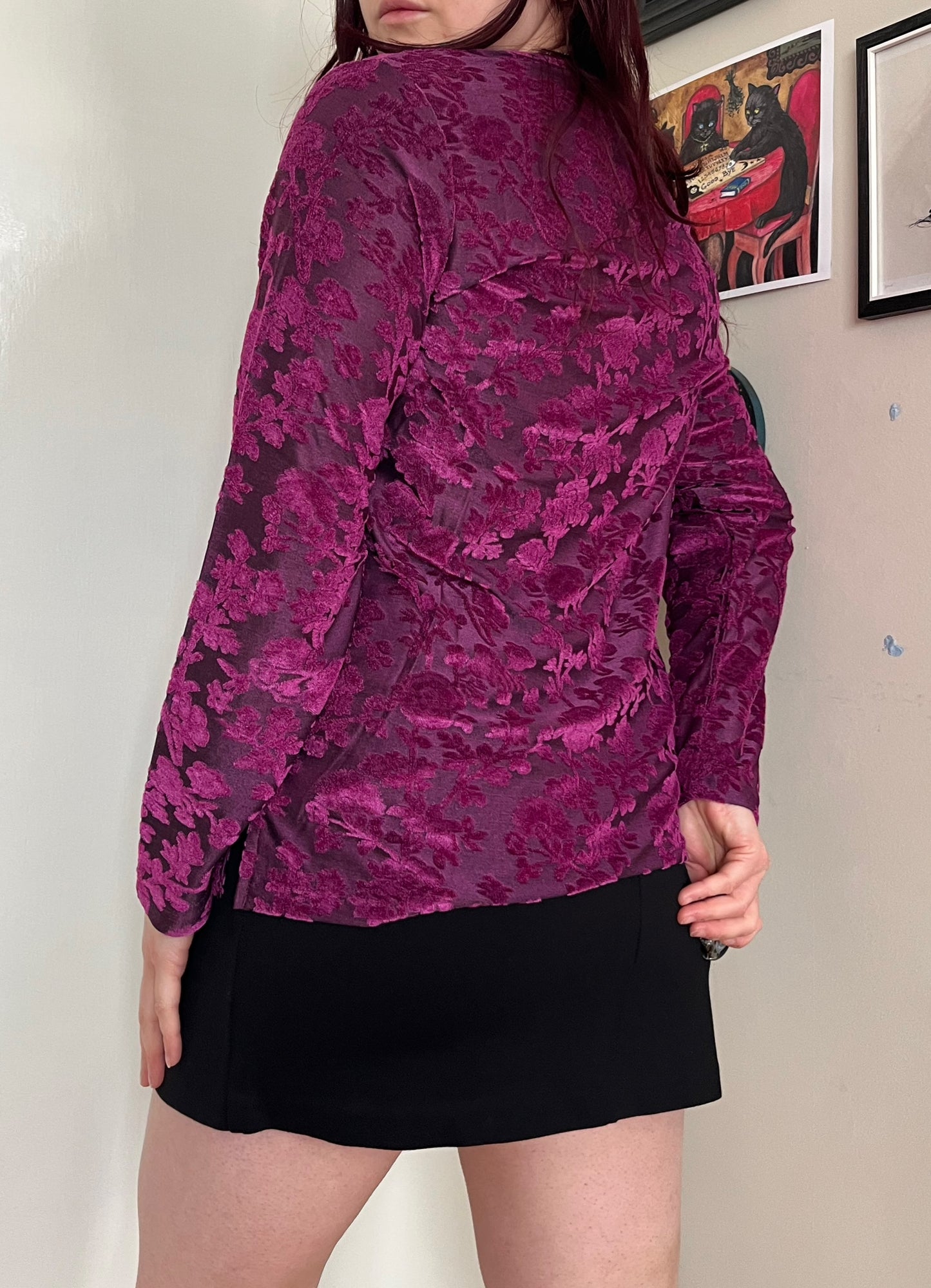 Devore Velvet Top UK 14