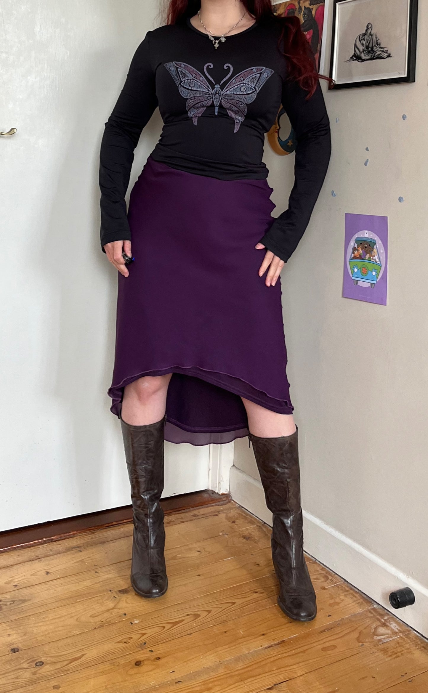 Purple New Look Skirt UK 8-10