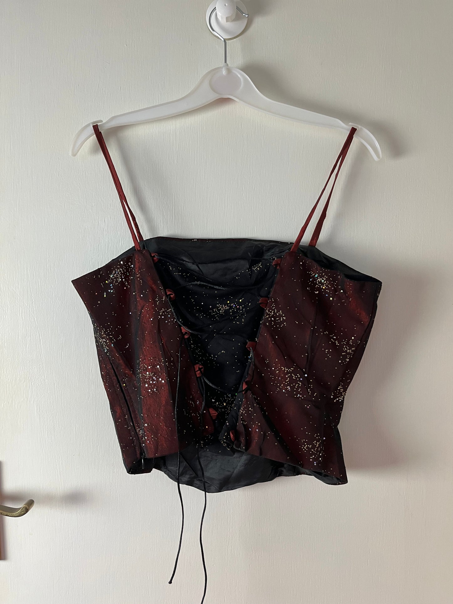 Glittery Satin Corset Top UK 10