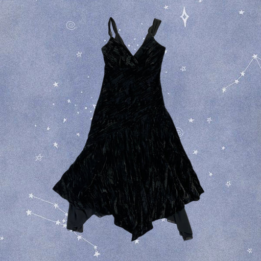 Black Velvet Dress UK 8